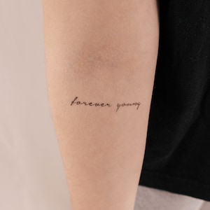 Für immer jung temporäres Tattoo (3er Set)