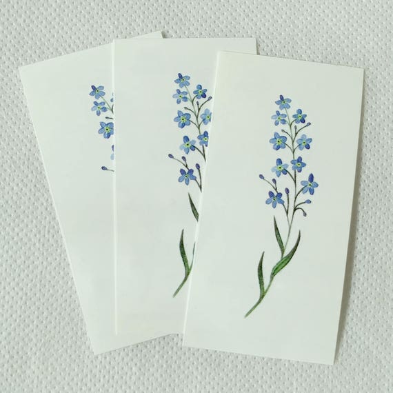 Forget Me Not Temporary Tattoo By Lena Fedchenko Set Of 3 Etsy