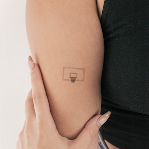 Basketball Backboard Temporary Tattoo (Set of 3)