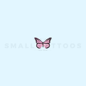 Pink Butterfly Temporary Tattoo (Set of 3)