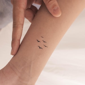 Flying Sea Birds Temporary Tattoo (Set of 3)