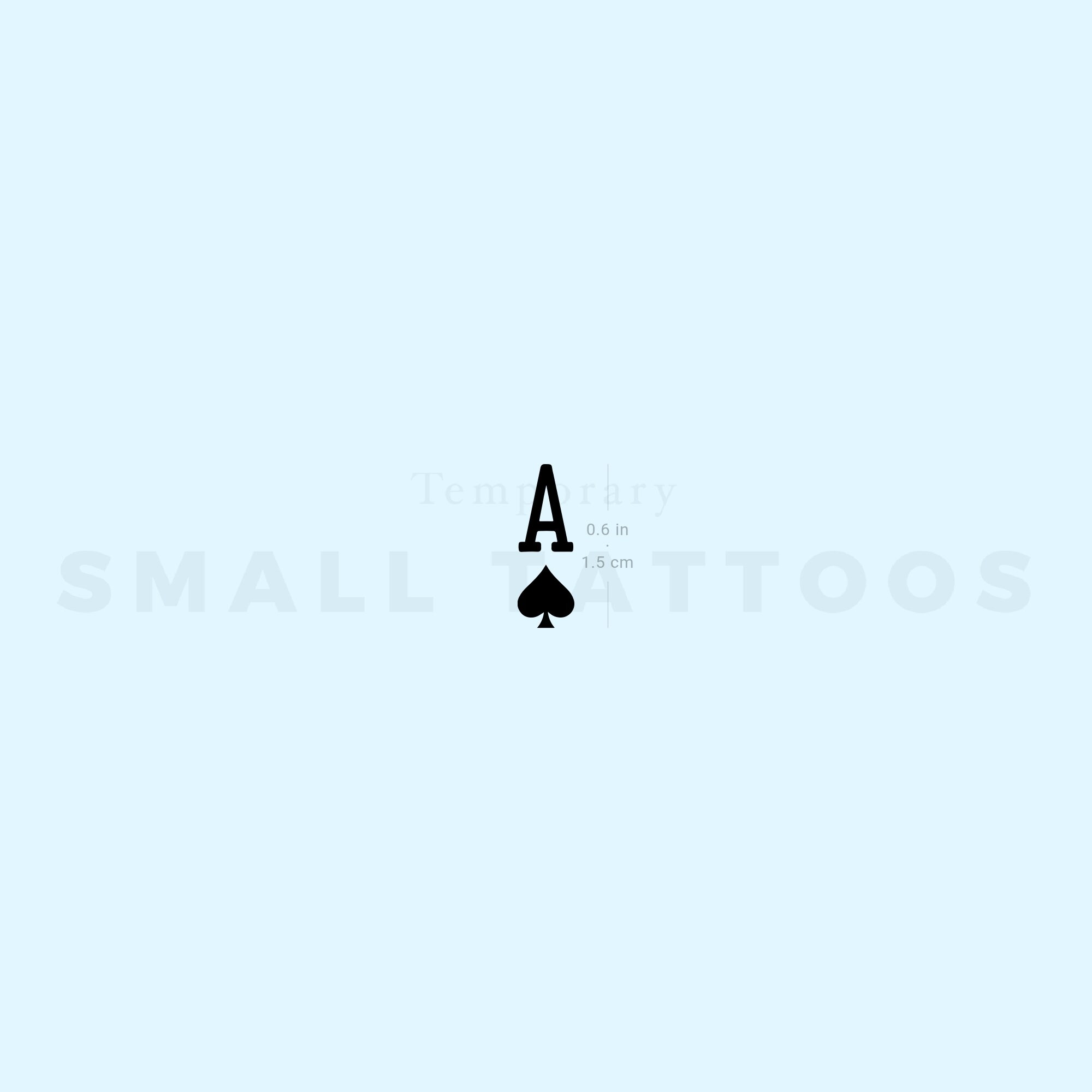Ace of Spades Temporary Tattoo set of 3 - Etsy Ireland