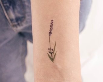 Lavender Temporary Tattoo by Zihee (Set of 3)