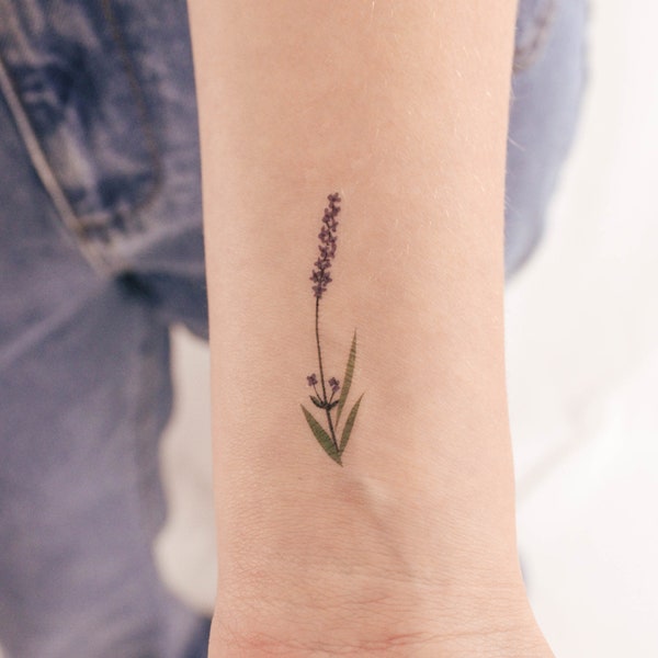 Lavender Temporary Tattoo by Zihee (Set of 3)
