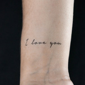 Ich liebe dich temporäres Tattoo (3er Set)