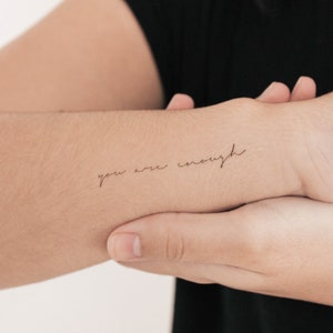 You Are Enough Temporary Tattoo (Set of 3)