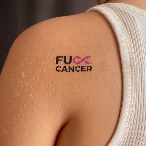 Fuck Cancer Temporary Tattoo (Set of 3)