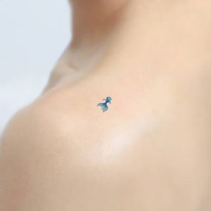 Small Blue Fish Temporary Tattoo by Zihee (Set of 3)