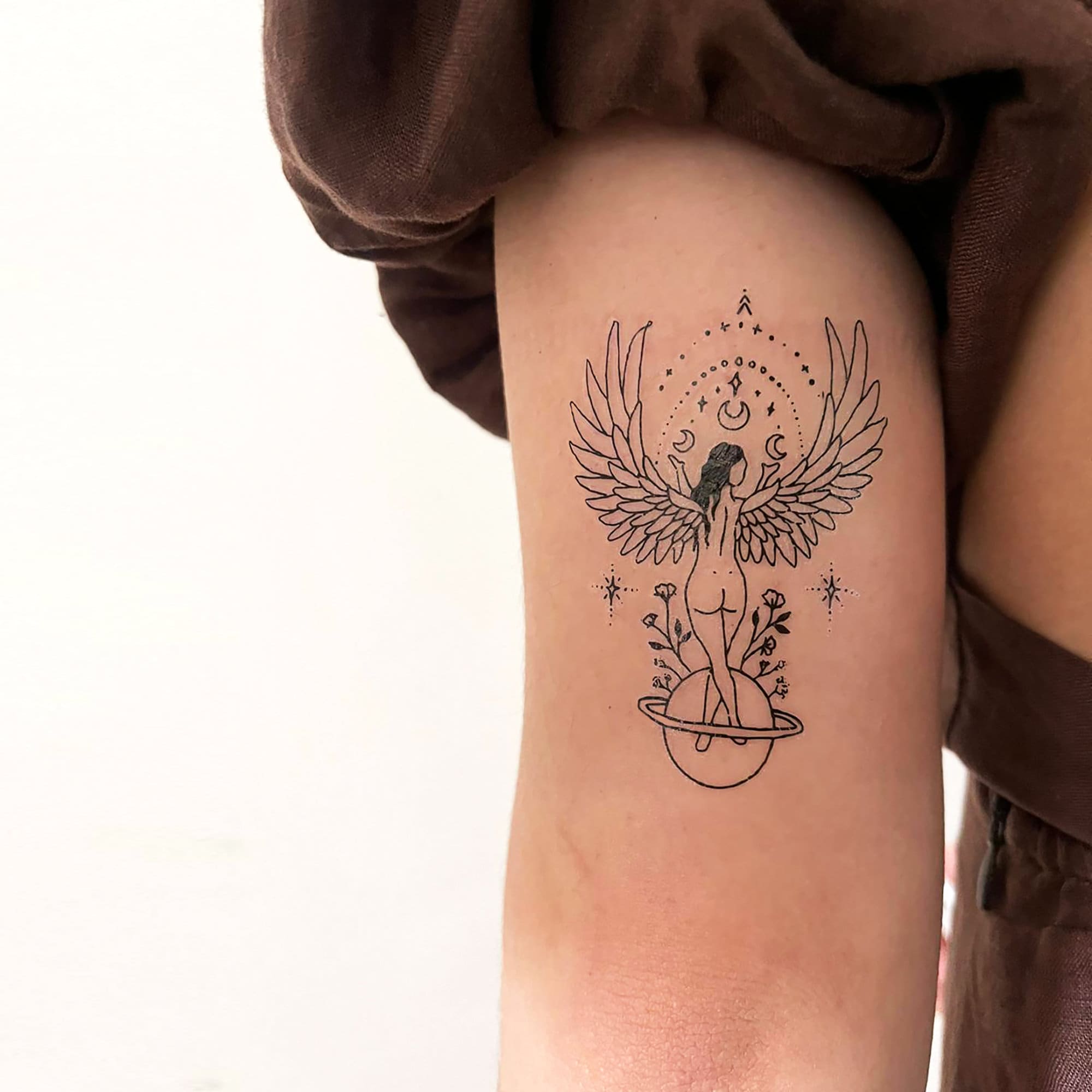 Angel Woman Temporary Tattoo set of 3 - Etsy Denmark