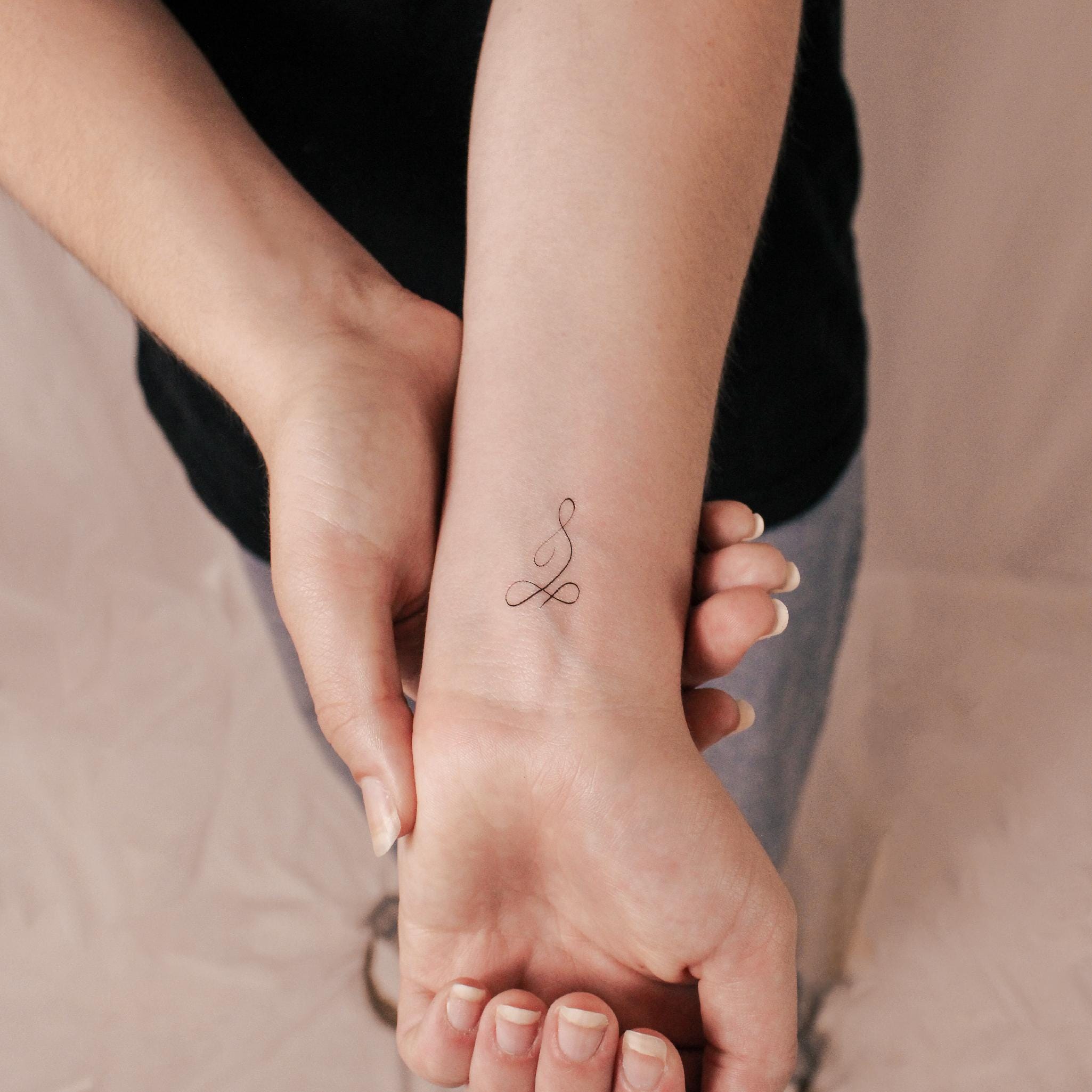 Breathe Meditation Unalome Temporary Tattoo (set of 3) - Etsy, image size:2050x2050