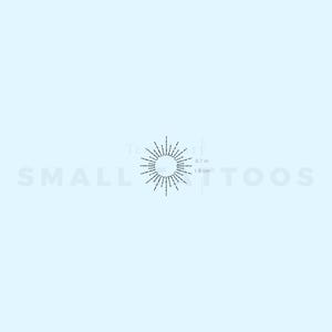 Tatuaggio temporaneo con sole a linea sottile (set di 3)