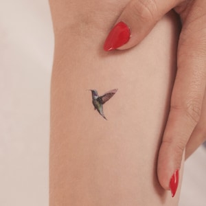 Realistic Hummingbird Temporary Tattoo (Set of 3)