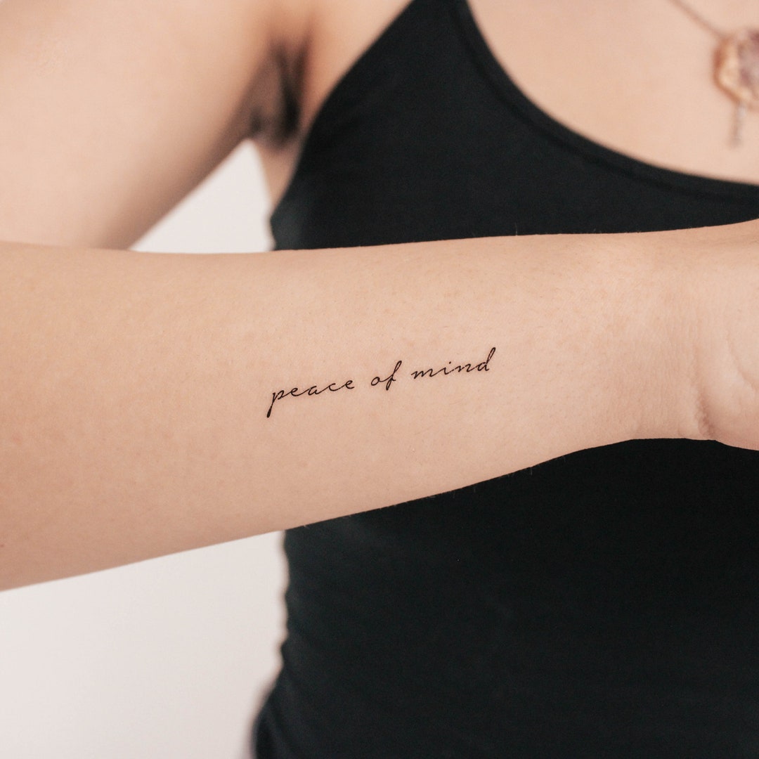 Peace of Mind Temporary Tattoo (set of 3) - Etsy