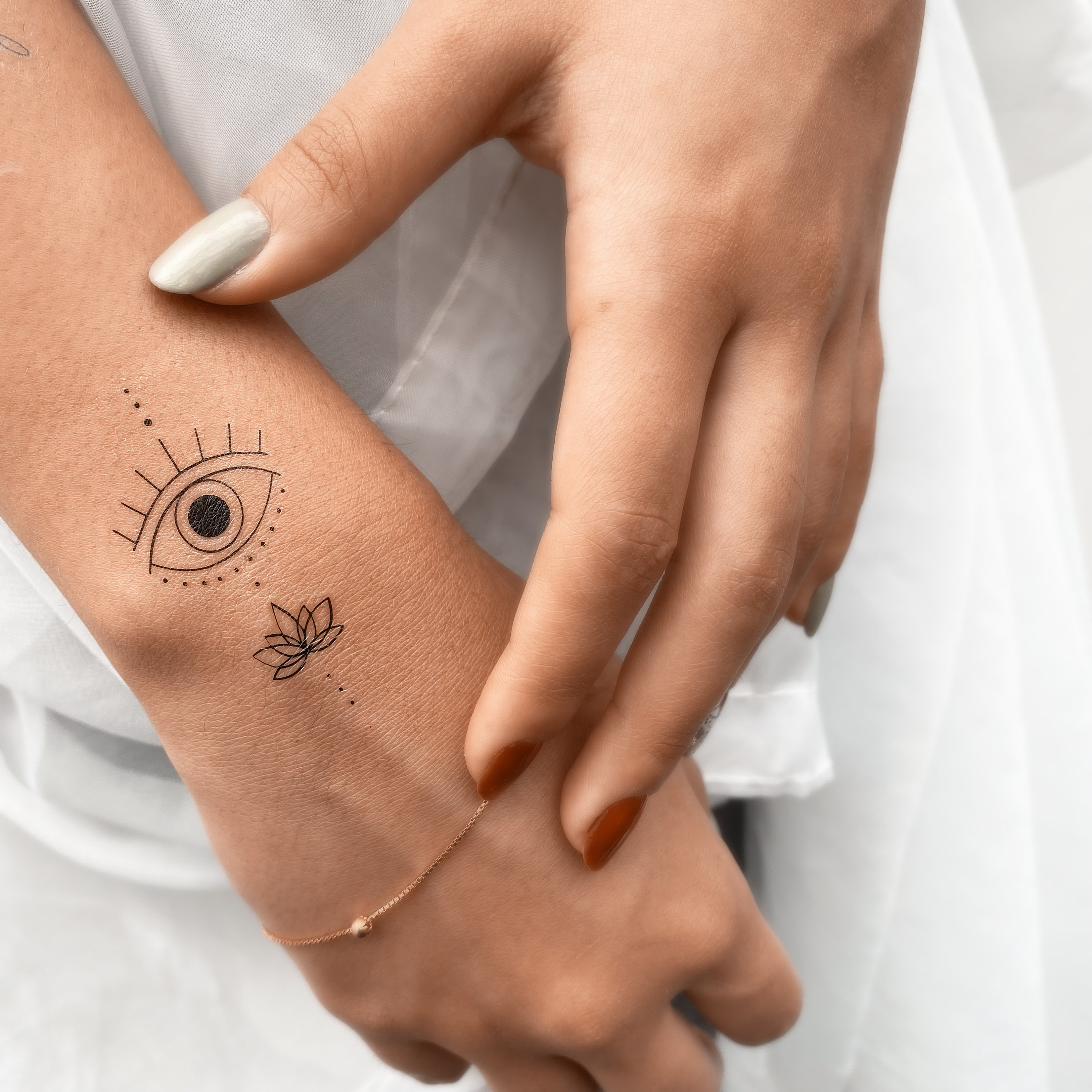 Evil Eye Temporary Finger Tattoos For Men Women Body Art Full Arm Sleeve  Flower Tatoo Waterproof Fake Tattoo Stickers 3D Style   AliExpress Mobile