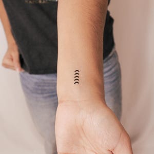Small One Direction Five Arrows Tribute Temporary Tattoo (Set of 3)