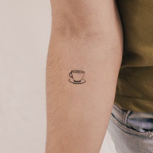 Tatouage temporaire de tasse de thé (lot de 3)
