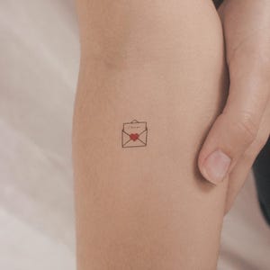 Liefdesbrief tijdelijke tattoo (set van 3)