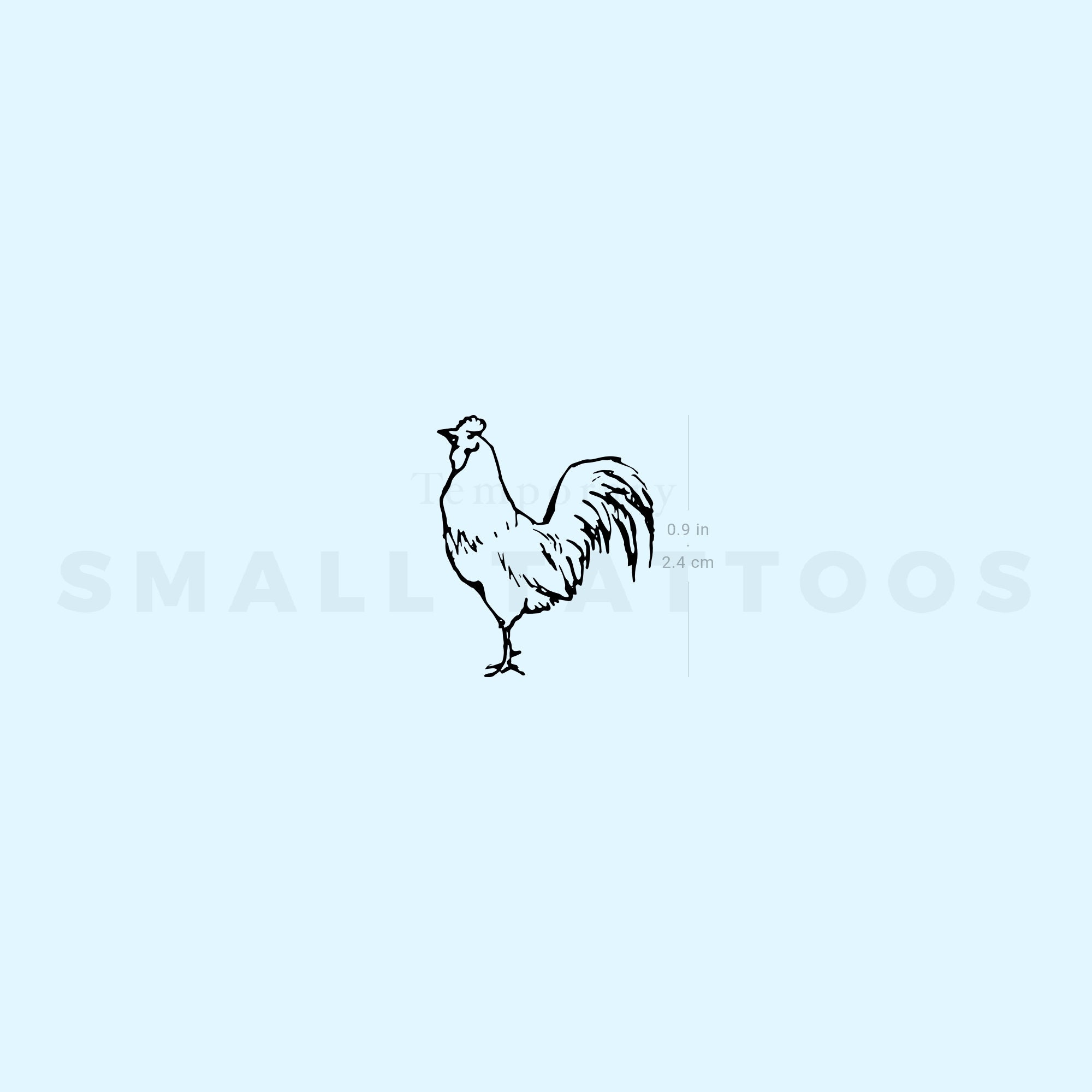 Rooster Temporary Tattoo set of 3 - Etsy Singapore