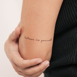 Believe In Yourself Temporary Tattoo (Set of 3)