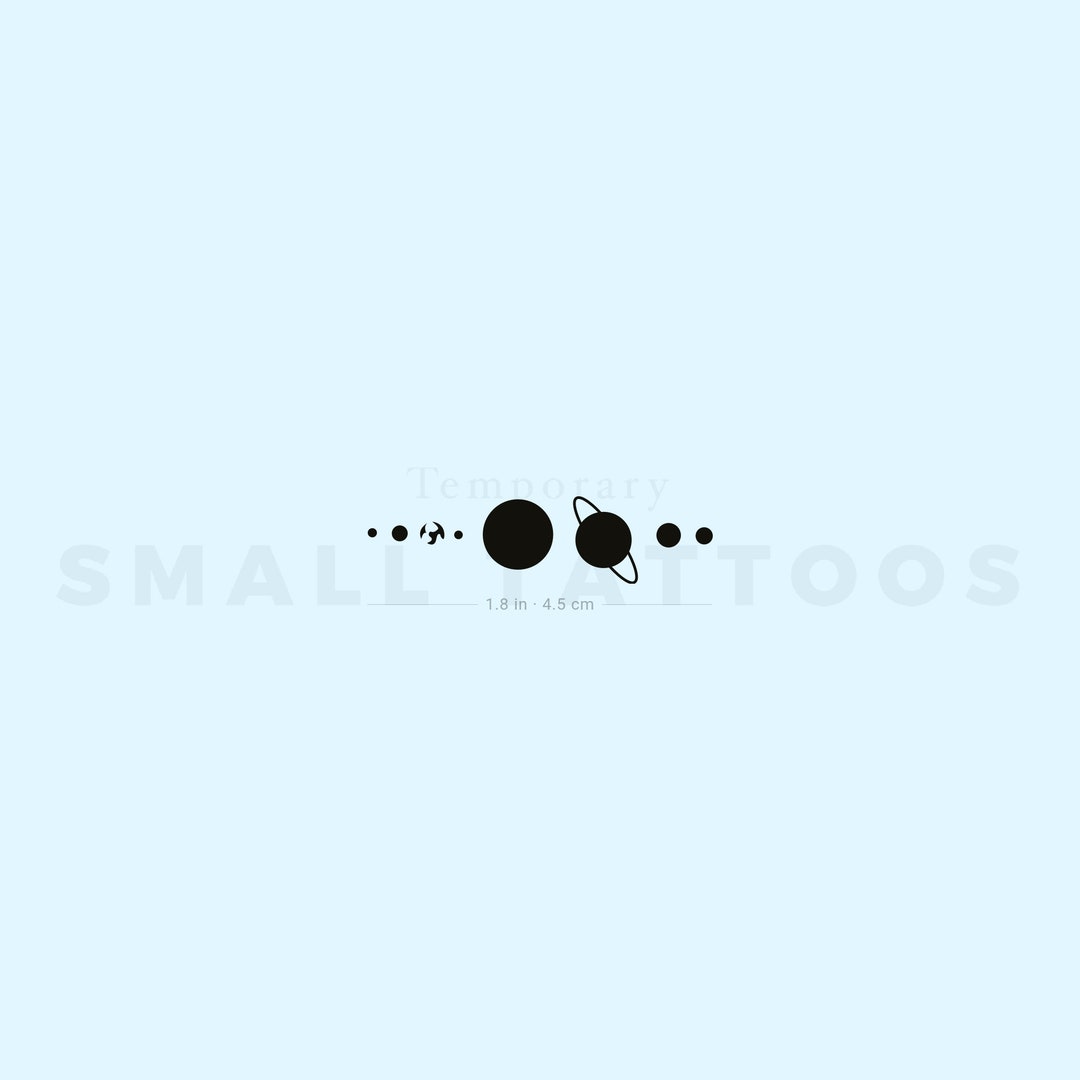 Minimalist Solar System Temporary Tattoo set of 3 - Etsy