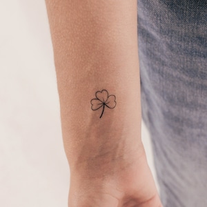 Three-Leaf Clover Temporary Tattoo (Set of 3)