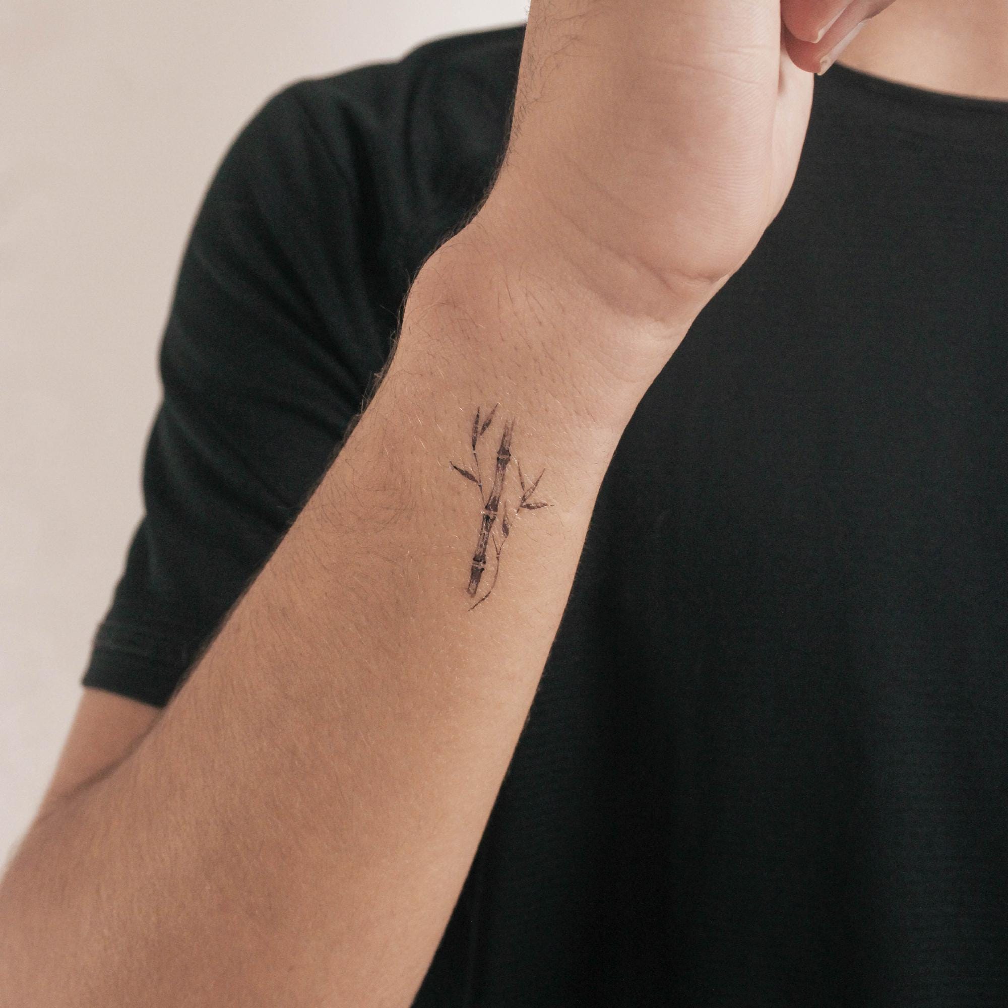 Bamboo Temporary Tattoo (set of 3) - Etsy