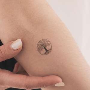 Kleiner Baum des Lebens temporäres Tattoo (3er Set)