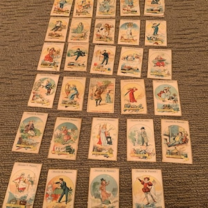Cartão Comercial Lote de 29 Chocolate/Chocolat du Planteur 1880 Art Nouveau Francês