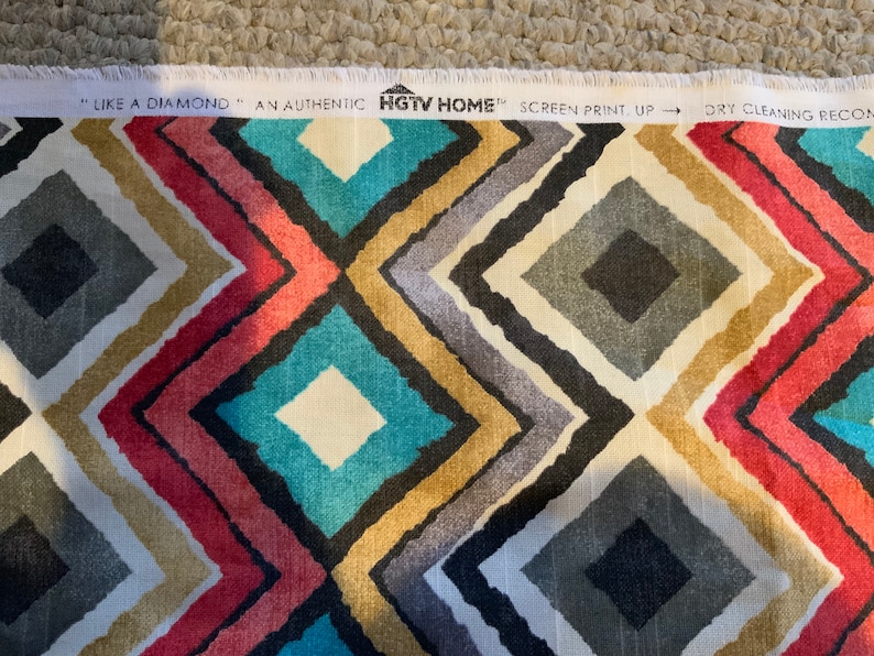 HGTV Fabric Like A Diamond Design Authentic 2.5 Yard selling whole lot