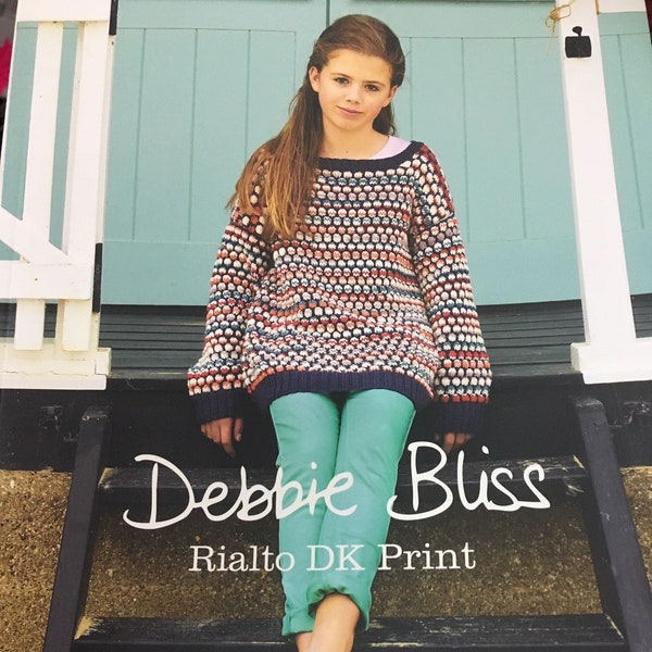 Rialto DK Prints by Debbie Bliss.  Knitting pattern book with 12 garments for children inspired by the sea