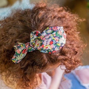 Side Bow Headband, Liberty London Thorpe C Print | Holme & Moss
