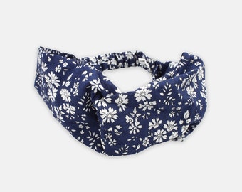 Women's Twist Headband, Liberty of London Capel U Navy Print