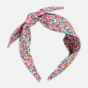 Women's Side Bow Headband, Liberty of London Betsy Ann E Print