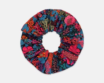Women&#39;s Hair Scrunchie, Liberty Fabrics Ciara C Print, Large or Medium