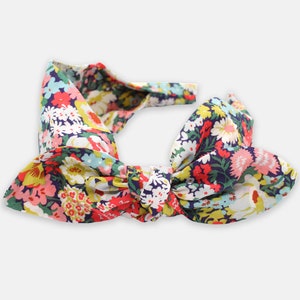 Side Bow Headband, Liberty London Thorpe C Print | Holme & Moss