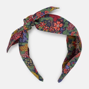 Liberty Fabric Side Bow Headband – Ciara G Print – Handmade Women’s Hair Accessory – Floral Gift for Her