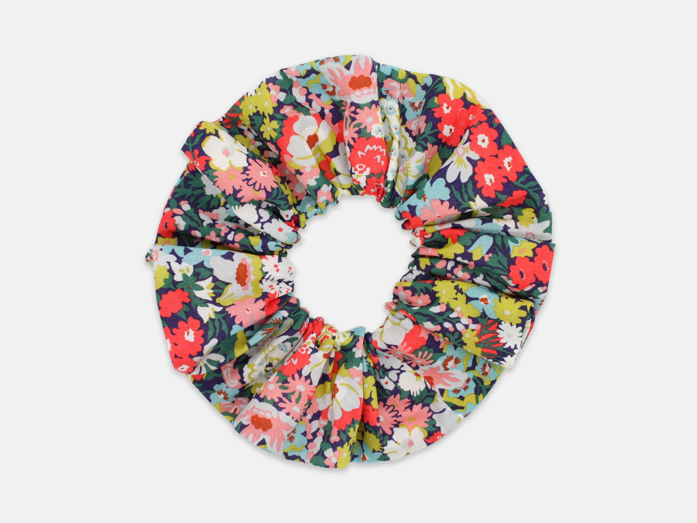 Women's Hair Scrunchie, Liberty Fabrics Thorpe C Print, Large or Medium