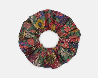 Women's Hair Scrunchie, Liberty Fabrics Ciara G Print, Large or Medium