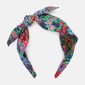 Liberty Fabric Side Bow Headband – Ciara E Print – Handmade Women’s Hair Accessory – Floral Gift for Her