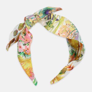 Liberty Fabric Side Bow Headband – Tresco F Print – Handmade Women’s Hair Accessory – Floral Gift for Her