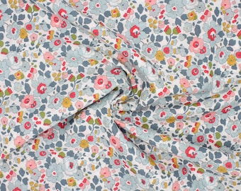Liberty Fabrics Betsy P Blue Tana Lawn™ Cotton – Half Metre or Metre – Sewing, Dressmaking, Quilting