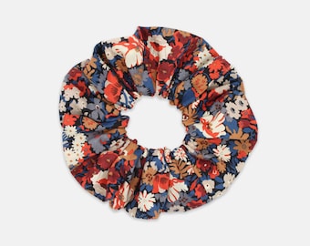 Women's Hair Scrunchie, Liberty Fabrics Thorpe L Print, Large or Medium
