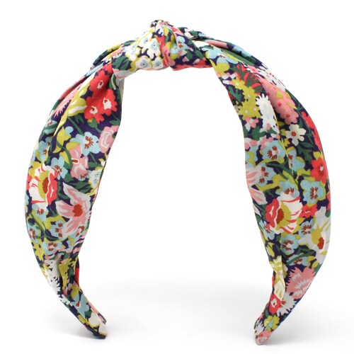 Knot Headband Line Color Play Pattern Headband Vivid Color Etsy