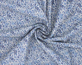 Liberty Fabrics Katie and Millie C Blue Tana Lawn™ Cotton – Half Metre or Metre – Sewing, Dressmaking, Quilting