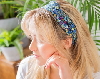 Women's Twist Headband, Liberty of London Strawberry Thief J Print