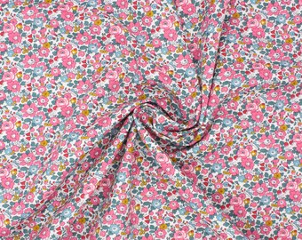 Liberty Fabrics Betsy Ann E Pink Tana Lawn™ Cotton – Half Metre or Metre – Sewing, Dressmaking, Quilting