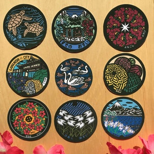 Japanische Kanaldeckel Sticker Pack Set 2 (9 Stück, physisch)