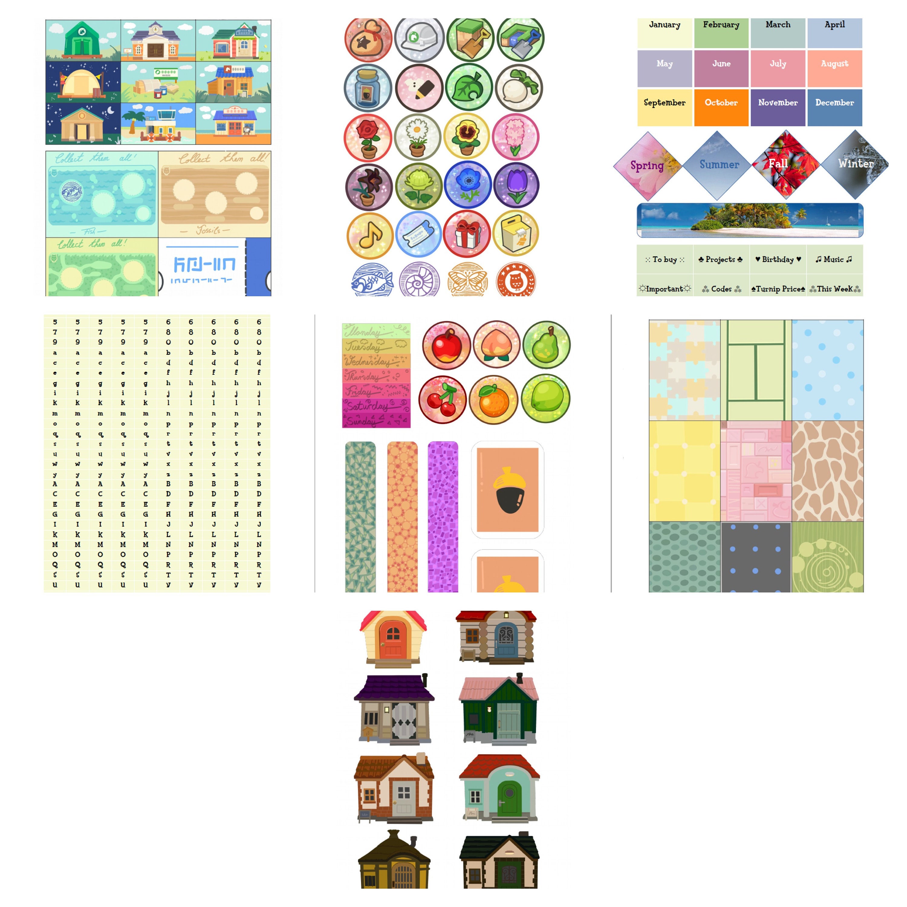 Animal Crossing Journaling Kit Printable Sticker digital - Etsy