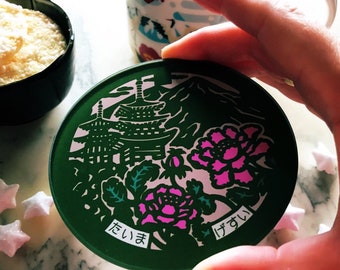 Japanese Manhole Cover Coaster Taima (glass)