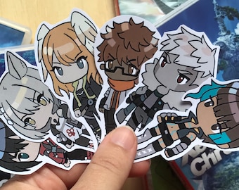 Noah, Mio, Eunie, Taion, Lanz, Sena sticker set (Xenoblade Chronicles 3, glossy)